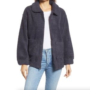 Andrew Marc Front Zip Faux Shearling Jacket